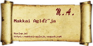 Makkai Aglája névjegykártya